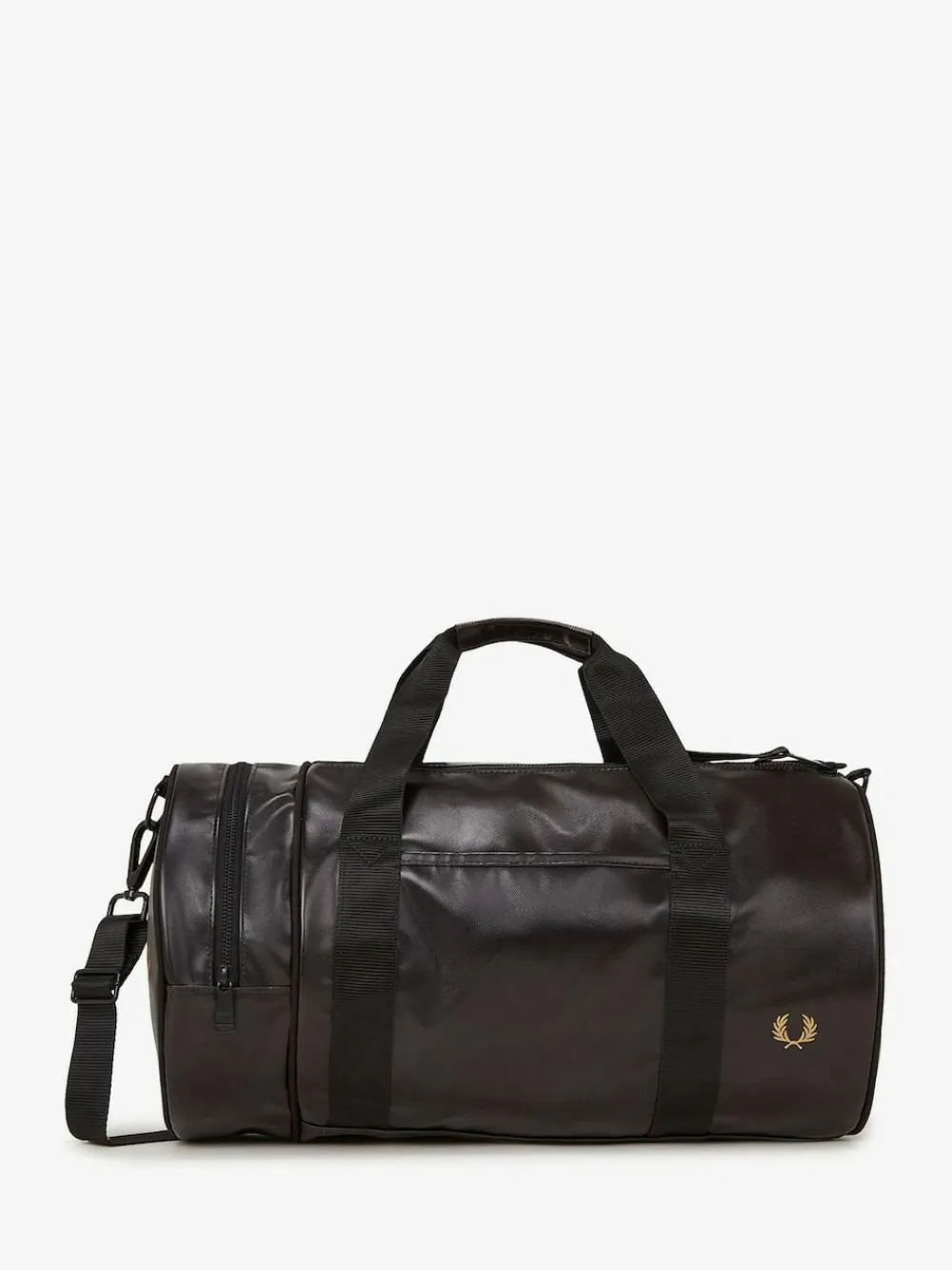 Hot Fred Perry Tonal Classic Barrel Black Bag