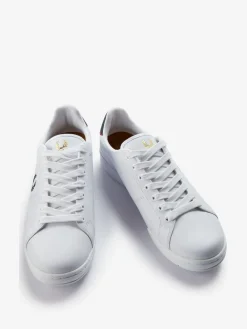 Outlet Fred Perry White B722 Leather Trainers