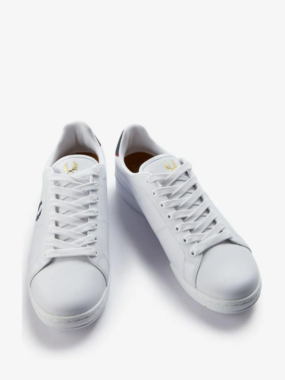Outlet Fred Perry White B722 Leather Trainers