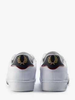 Outlet Fred Perry White B722 Leather Trainers