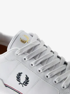 Outlet Fred Perry White B722 Leather Trainers