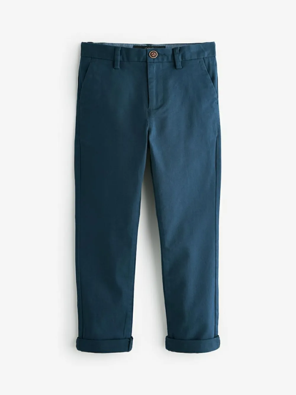 New Next French Navy Blue Regular Fit Stretch Chino Trousers (3-17yrs)