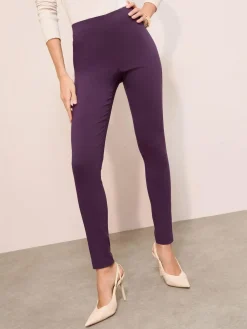 Online Friends Like These Sculpting Stretch Slim Trousers Berry Red