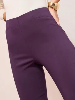 Online Friends Like These Sculpting Stretch Slim Trousers Berry Red
