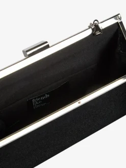 Friends Like These Black Velvet Occasion Clutch Bag^Women Bags