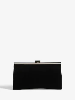 Friends Like These Black Velvet Occasion Clutch Bag^Women Bags
