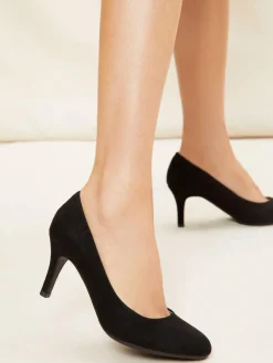 Friends Like These Wide Fit Low Stiletto Heel Round Toe Faux Suede Court Shoes^Women Wide Fit & Extra Wide Fit|Heels