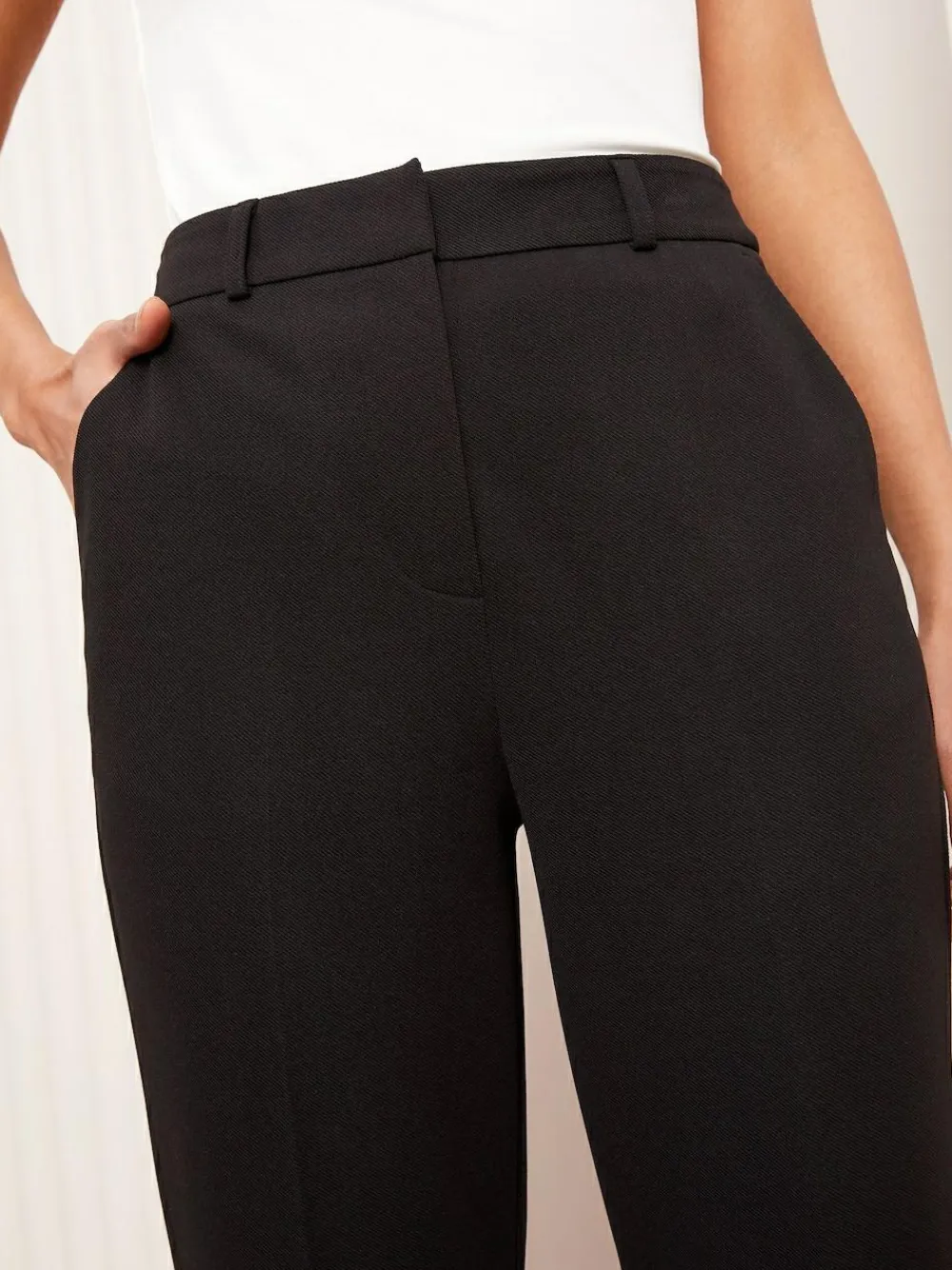 Friends Like These Black Straight Leg Stretch Tailored Trousers