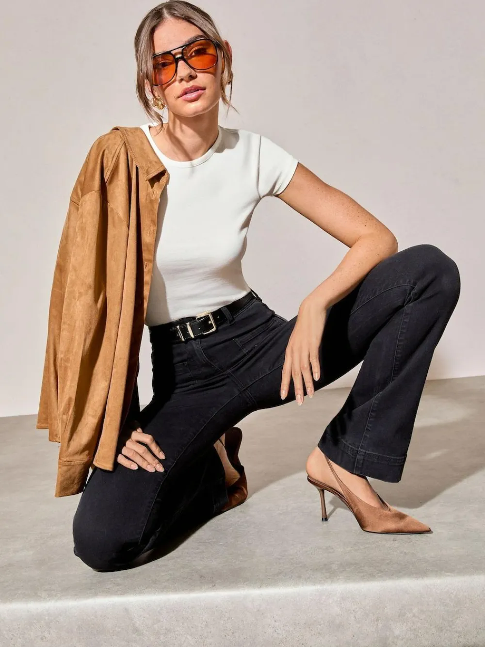 Friends Like These Black High Waist Pocket Flare Jeans^Women Jeans|Jeans