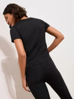 Friends Like These Black Leopard Studio Training T-Shirt^Women Sportswear