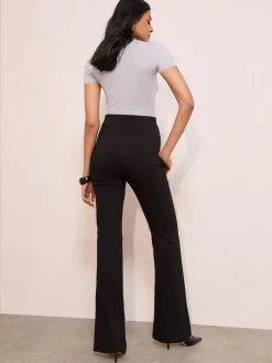 Discount Friends Like These Black Trim Sculpting Stretch Flared Trousers