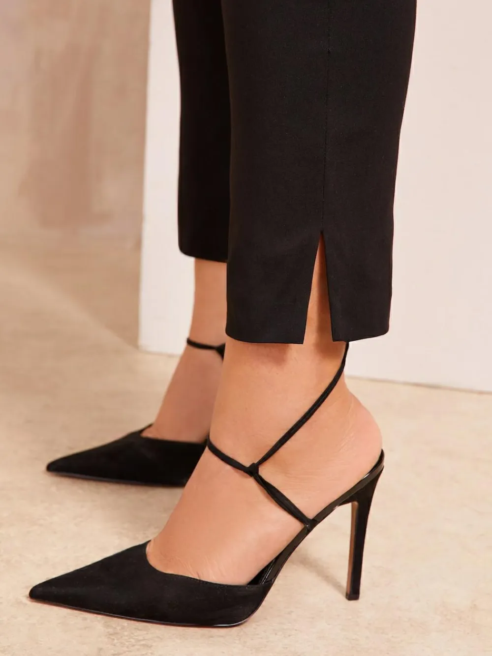 Friends Like These Black Curve Sculpting Stretch Slim Trousers^Women Pants