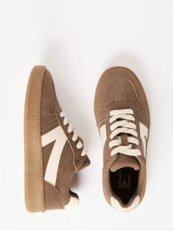 Discount Friends Like These Brown Wide Fit Lace Up Retro Gumsole Sports Trainers
