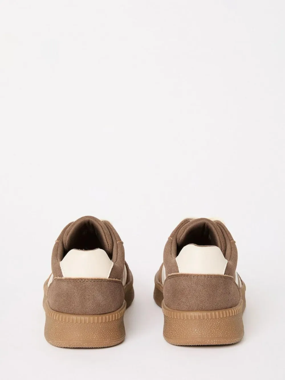 Discount Friends Like These Brown Wide Fit Lace Up Retro Gumsole Sports Trainers