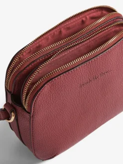 Outlet Friends Like These Double Compartment Cross-Body Bag Burgundy Red