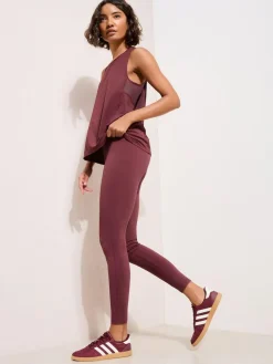 Clearance Friends Like These Burgundy Red Studio Wrap Over Leggings