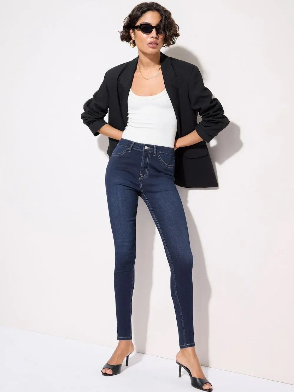 Friends Like These High Waisted Jeggings Dark Blue