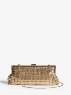 Friends Like These Chain Mail Clutch Gold