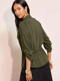 Friends Like These Utility Style Tie Waist Shirt^Women Blouses & Shirts