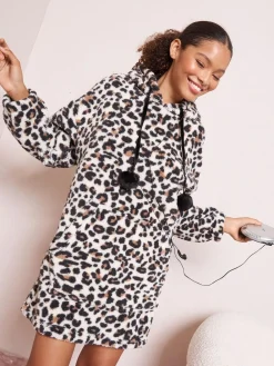 Online Friends Like These Print Christmas Snoodie Leopard