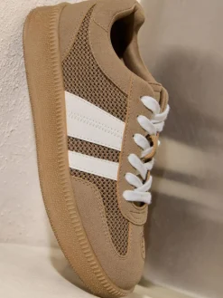 Friends Like These Mocha Brown Standard Fit Lace Up Retro Gumsole Sports Trainers^Women Sneakers