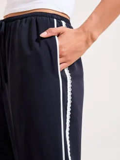 Friends Like These Petite Crochet Trim Wide Leg Trousers^Women Pants