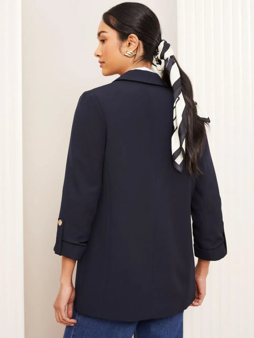 Friends Like These Petite Edge to Edge Tailored Sleeve Detail Blazer^Women Coats & Jackets|Coats & Jackets