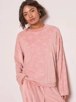 Outlet Friends Like These Pink Bow Embossed Long Sleeve Pyjamas