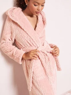 Clearance Friends Like These Pink Chevron Cable Robe