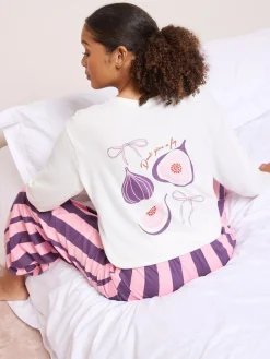 Friends Like These Purple Don’t Give A Fig Long Sleeve Pyjamas^Women Pyjamas|Nightwear
