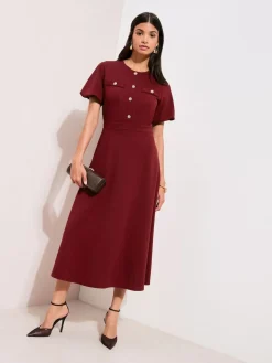 Friends Like These Military Midi Dress^Women Occasion Dresses|Midi Dresses