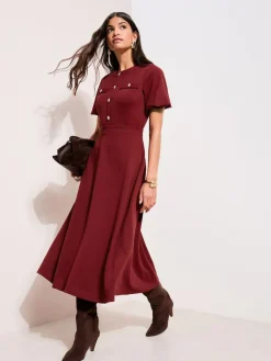Friends Like These Military Midi Dress^Women Occasion Dresses|Midi Dresses