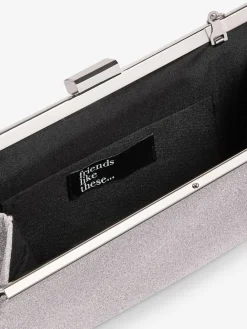 Best Friends Like These Silver Occasion Clutch Bag