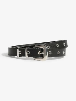 Sale Friends Like These Belts 3 Pack Snake Print, Burgandy and Black