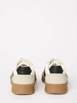 Friends Like These White Black Standard Fit Lace Up Retro Gumsole Sports Trainers^Women Sneakers