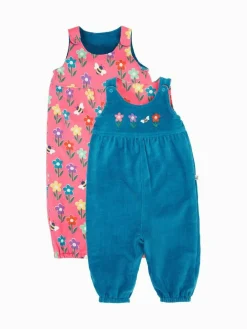 Frugi Blue Helen Reversible Dungarees^ Rompers & Overalls|Jumpsuits & Playsuits