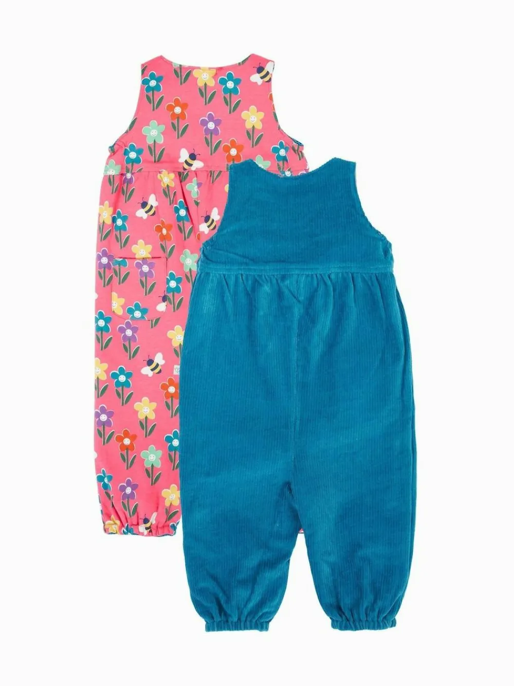 Frugi Blue Helen Reversible Dungarees^ Rompers & Overalls|Jumpsuits & Playsuits