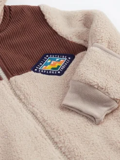 Online Frugi Cord Ted Brown Snuggle Suit