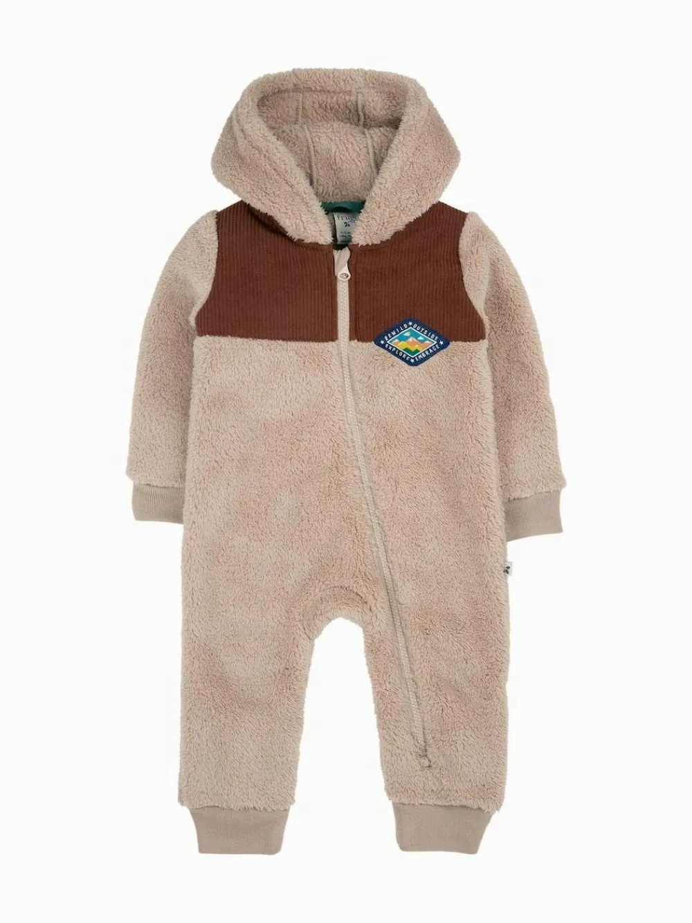 Online Frugi Cord Ted Brown Snuggle Suit