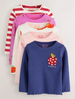 Discount Next Fruit Long Sleeve Rib Tops 5 Pack (3mths-7yrs)