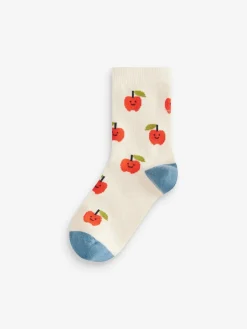Next Fruit Vegetable Prints Character Cotton Rich Socks 5 Pack^BOY Socks & Tights|Socks & Tights