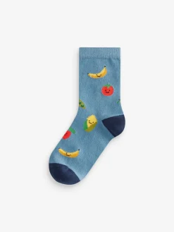 Next Fruit Vegetable Prints Character Cotton Rich Socks 5 Pack^BOY Socks & Tights|Socks & Tights