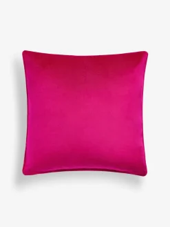 Next Fuchsia Pink 43 x 43cm Matte Velvet Cushion^ Cushions & Throws