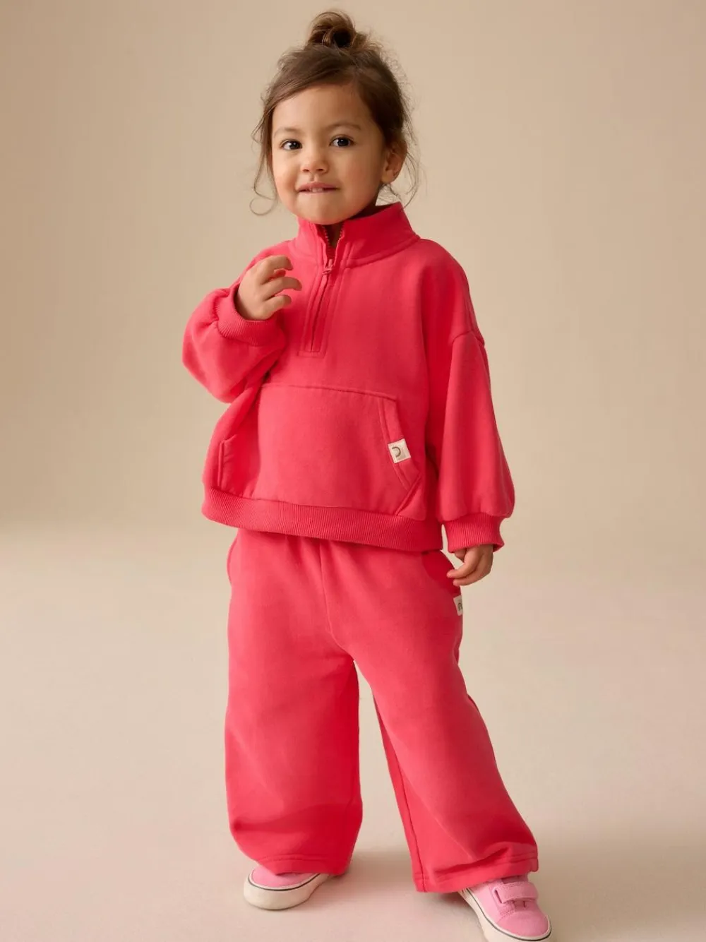 Next Fuchsia Pink Wide Leg Sweat Joggers (3mths-7yrs)