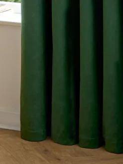 Outlet Furn Emerald The Ultimate Velvet 100 Blackout Thermal Pencil Lined Pleat Curtains