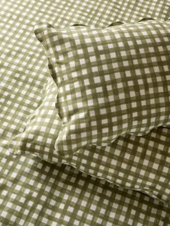 Furn Forest Scalloped Edge Gingham Pillowcase Pair^ Bedsheets & Pillow Cases