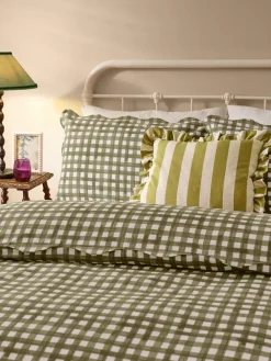 Furn Forest Scalloped Edge Gingham Duvet Set^ Branded Bedlinen|Bedsets & Duvet Covers