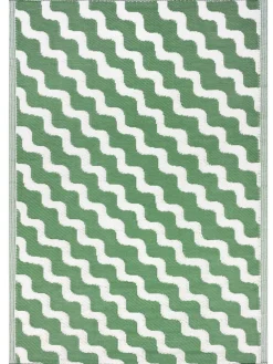 Clearance Furn Green Wave Outdoor/Indoor Rug
