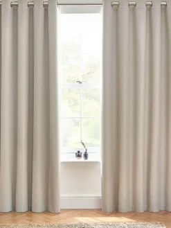 Furn . Linen Dawn 100% Blackout Thermal Eyelet Curtains^ Curtains & Blinds