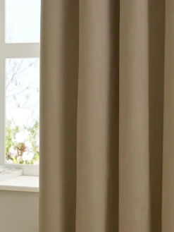 Furn Mocha The Ultimate Velvet 100% Blackout Eyelet Blackout Curtains^ Curtains & Blinds